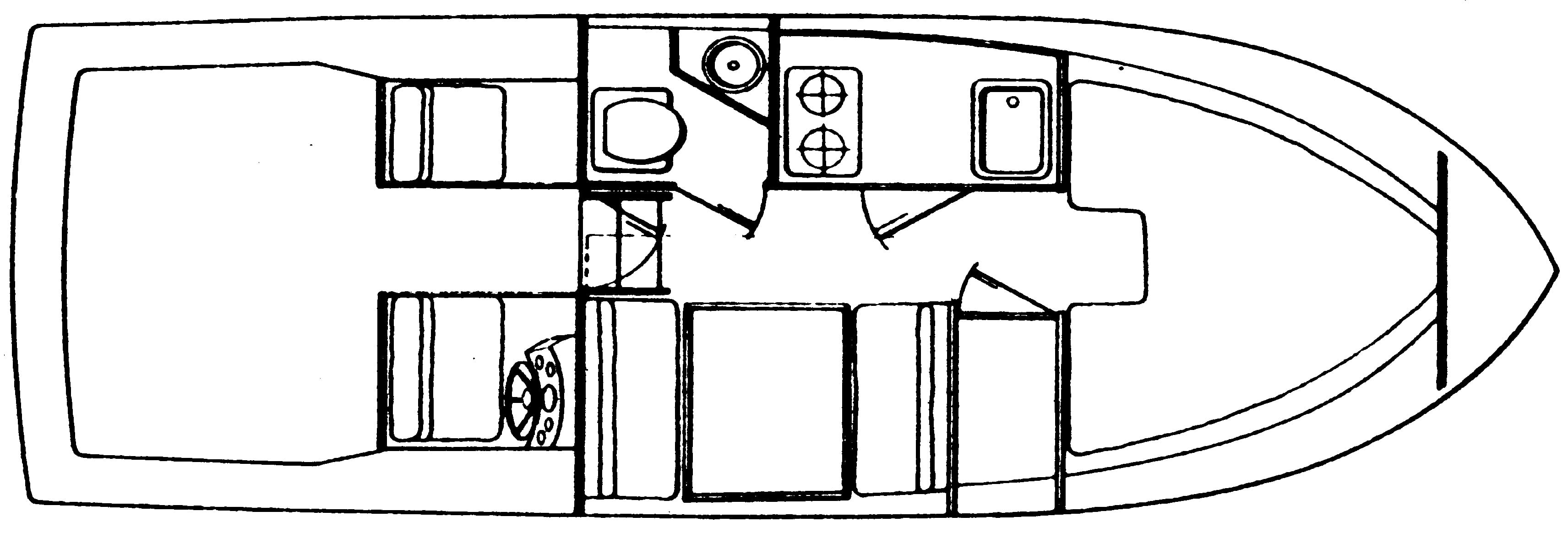 Carver Yachts 2687 Monterey floor plan