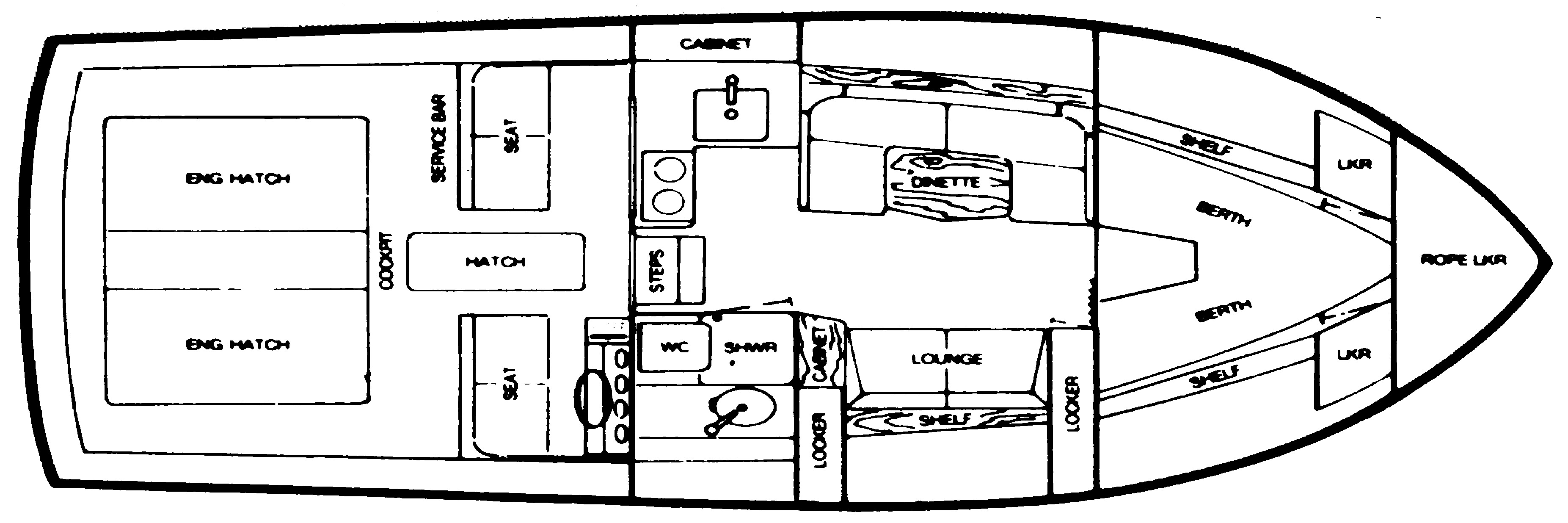 Silverton Yachts 31 Gulfstream floor plan