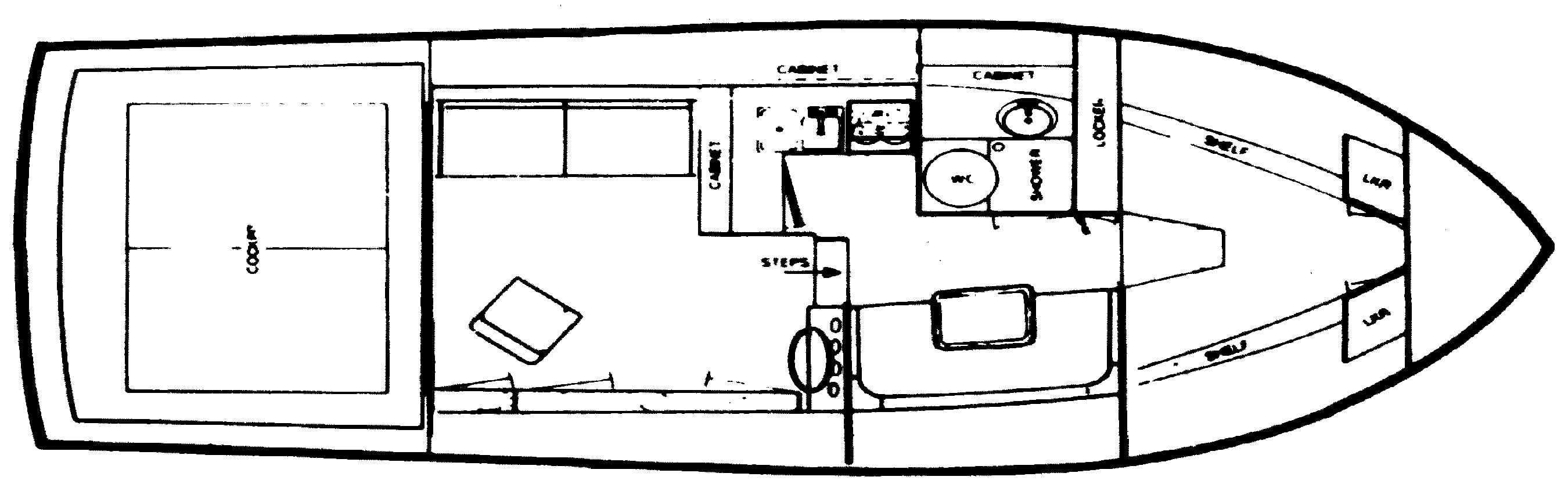 Silverton Yachts 34 Convertible floor plan