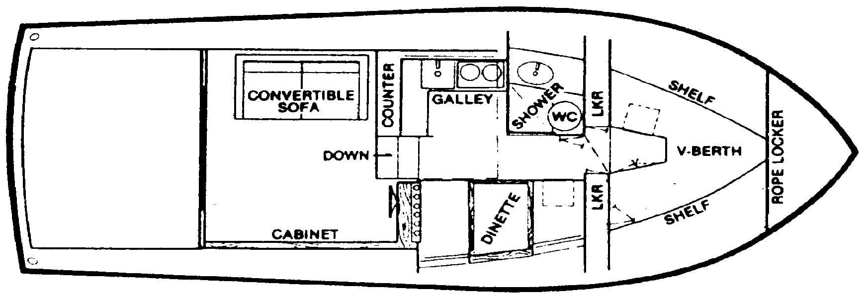 Silverton Yachts 34 Convertible floor plan