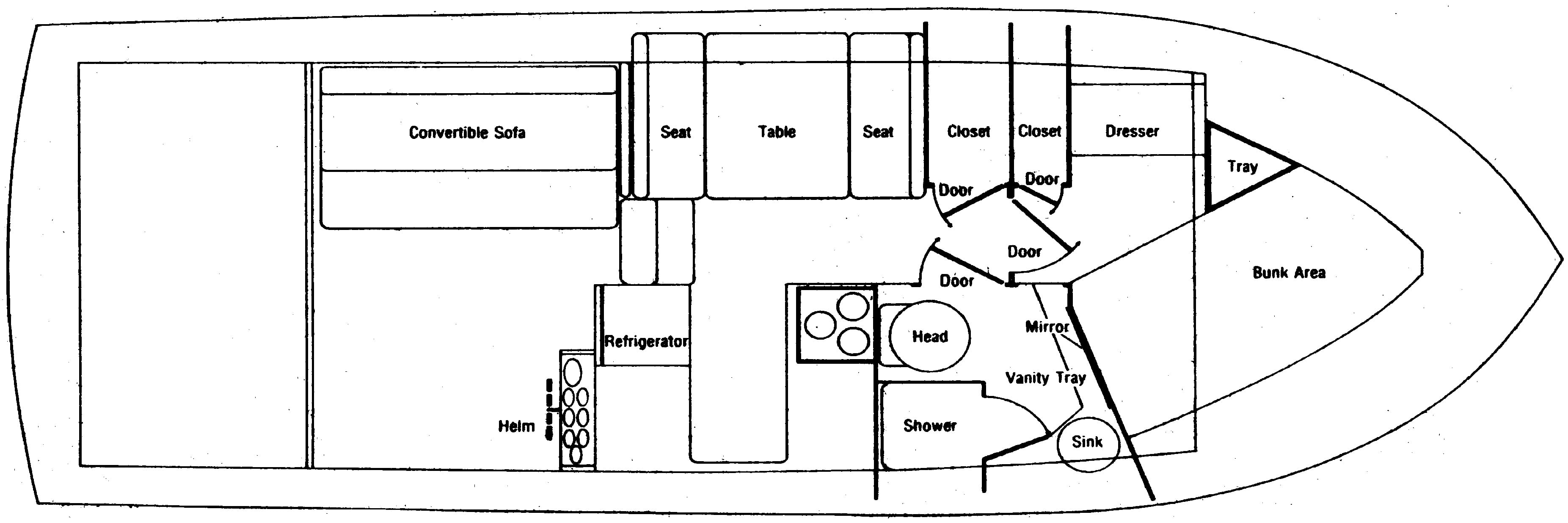 Carver Yachts 3326 Voyager floor plan