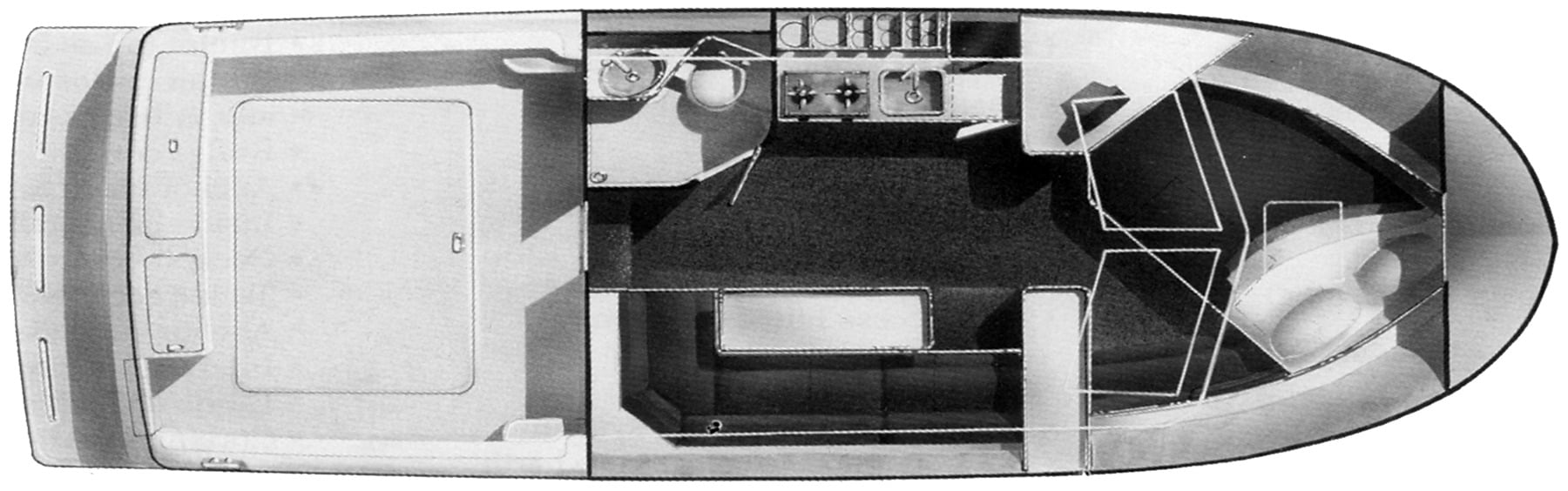 Skipjack 30 Flybridge floor plan