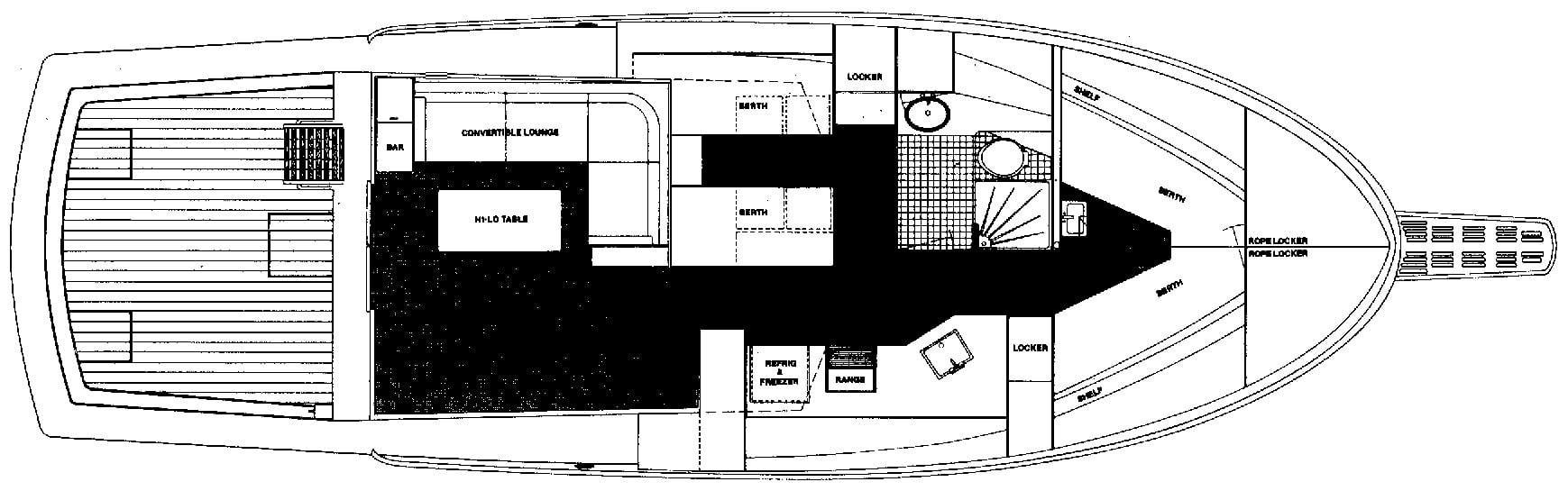Striker 44 Sport Fisherman floor plan
