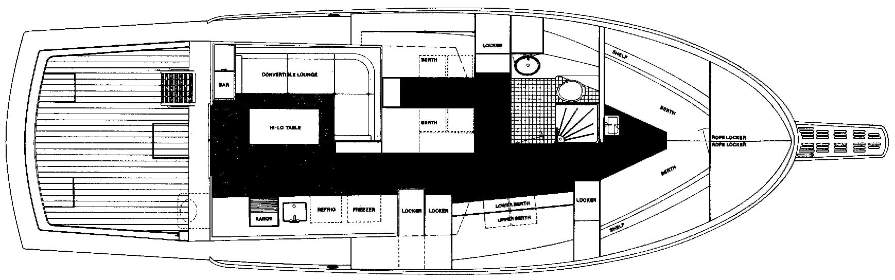 Striker 44 Sport Fisherman floor plan