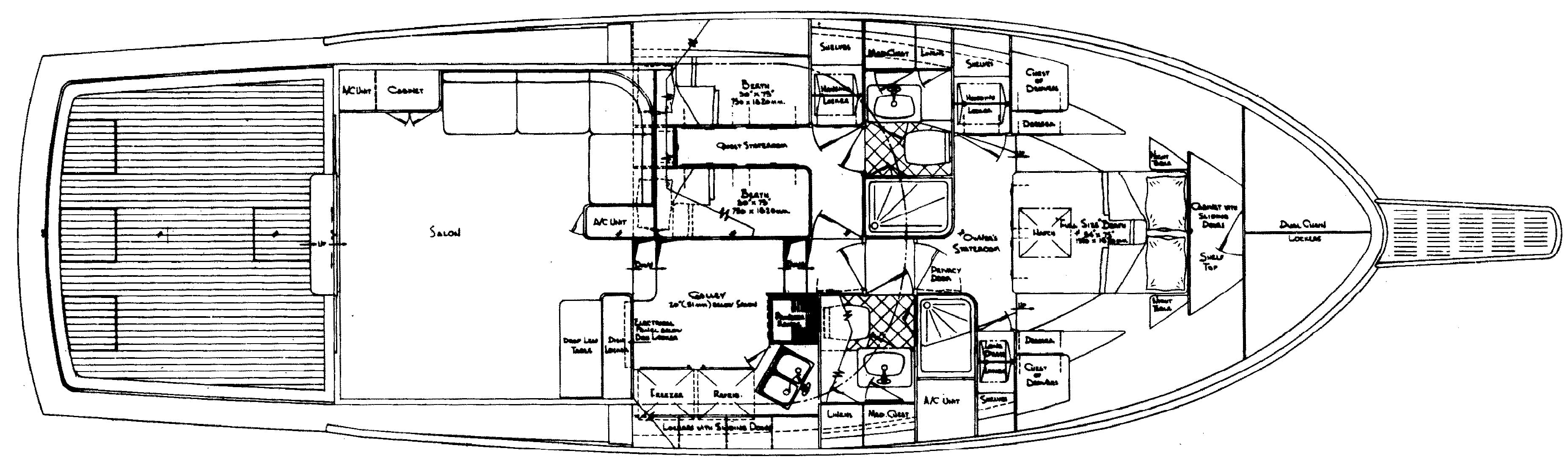 Striker 50 Sport Fisherman floor plan