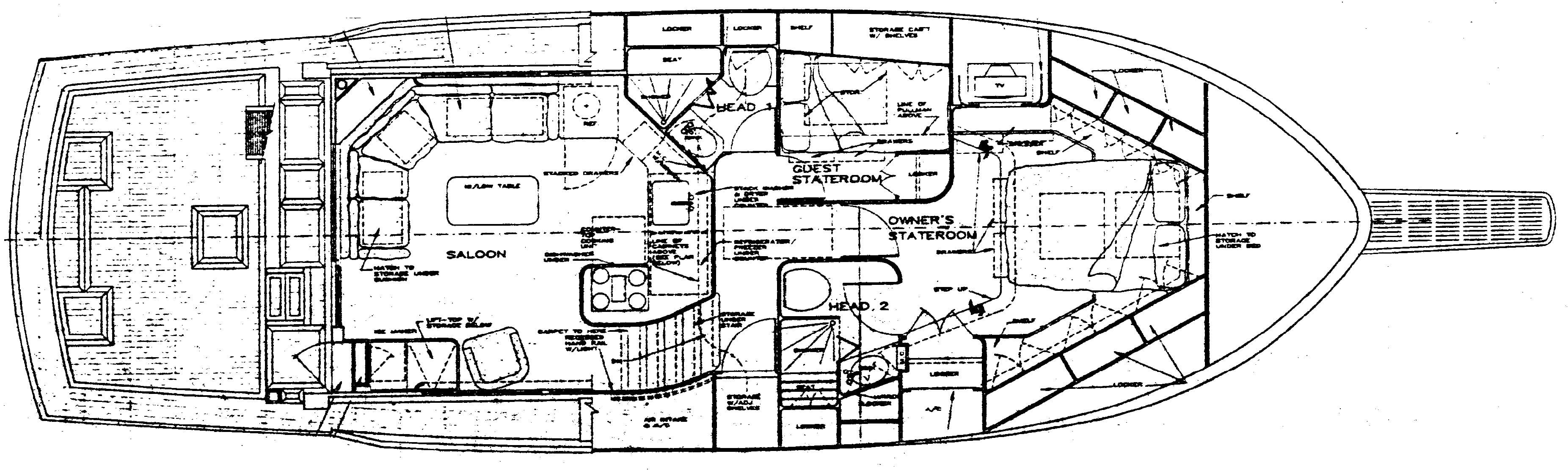 Striker 50 Sport Fisherman floor plan
