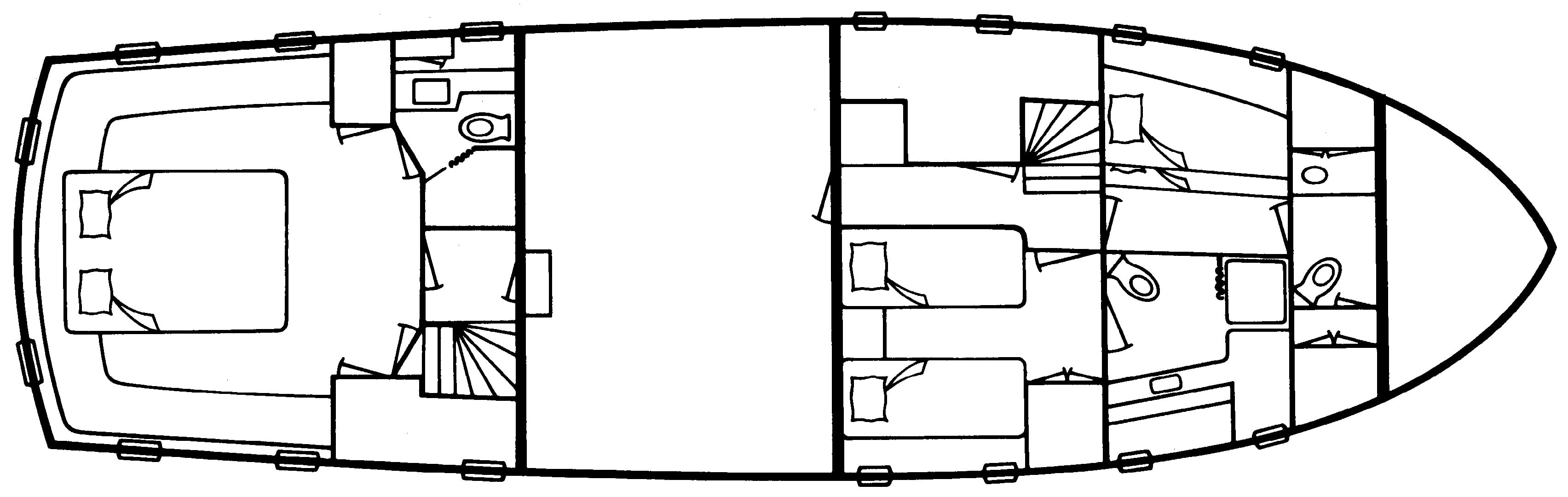 Striker 53-54 Motor Yacht floor plan