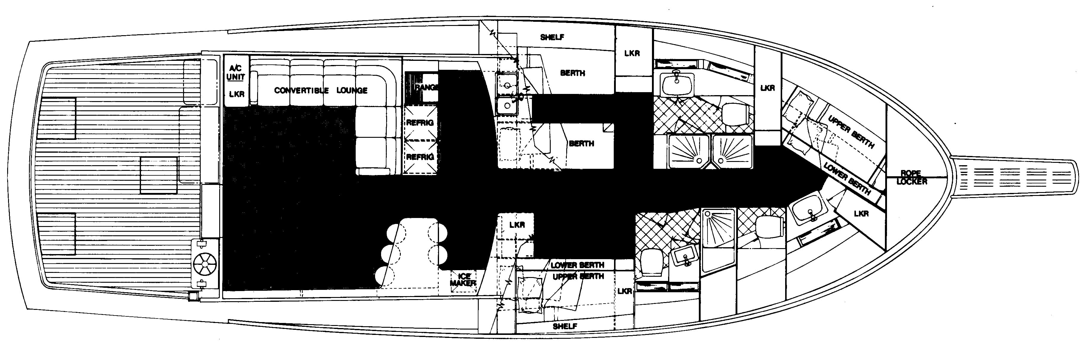 Striker 54 Sport Fisherman floor plan