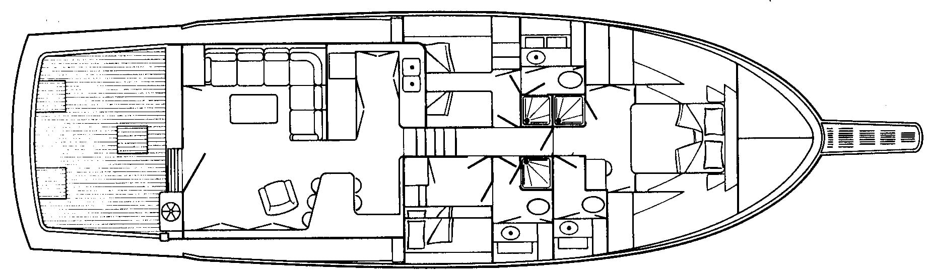 Striker 58 Sport Fisherman floor plan