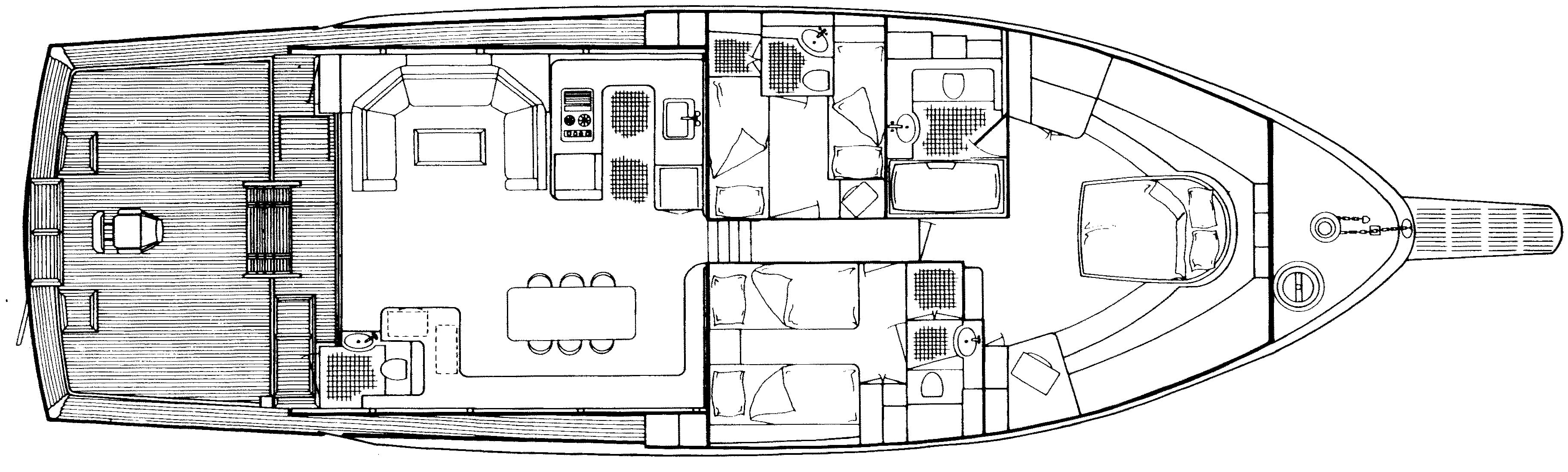 Striker 62 Sport Fisherman floor plan