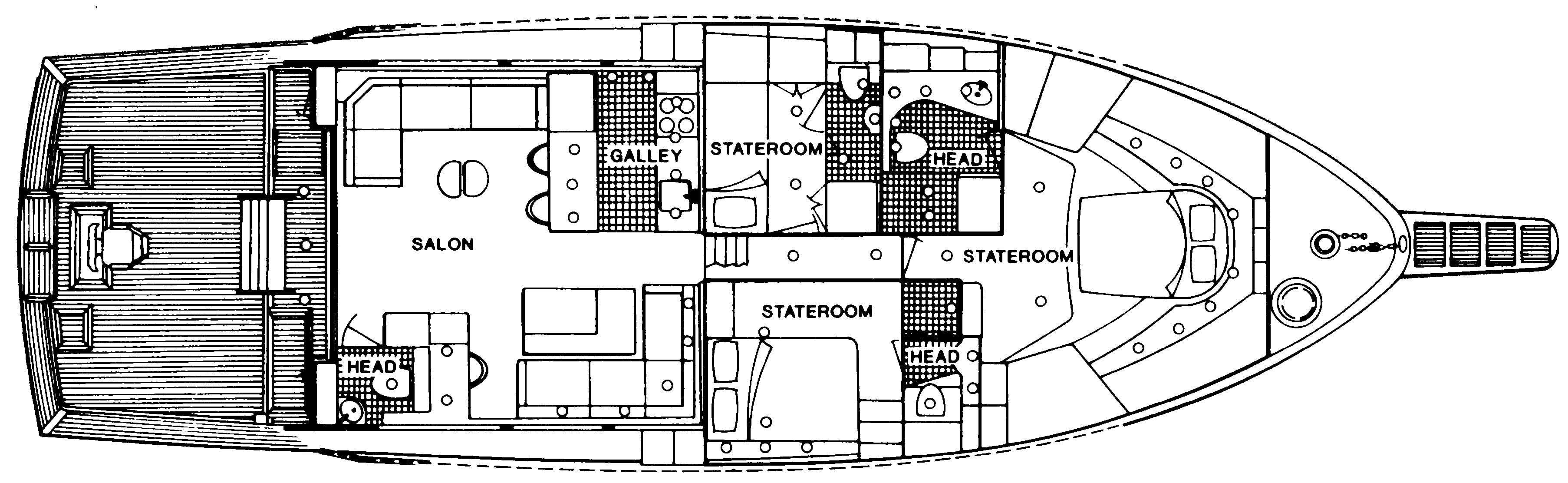 Striker 62 Sport Fisherman floor plan