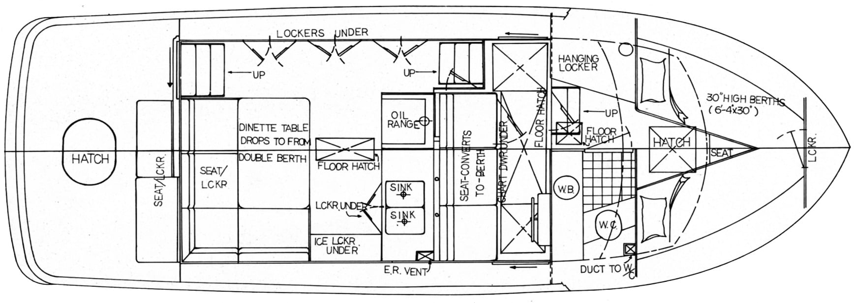 Sundowner 30 Pilothouse Tug floor plan