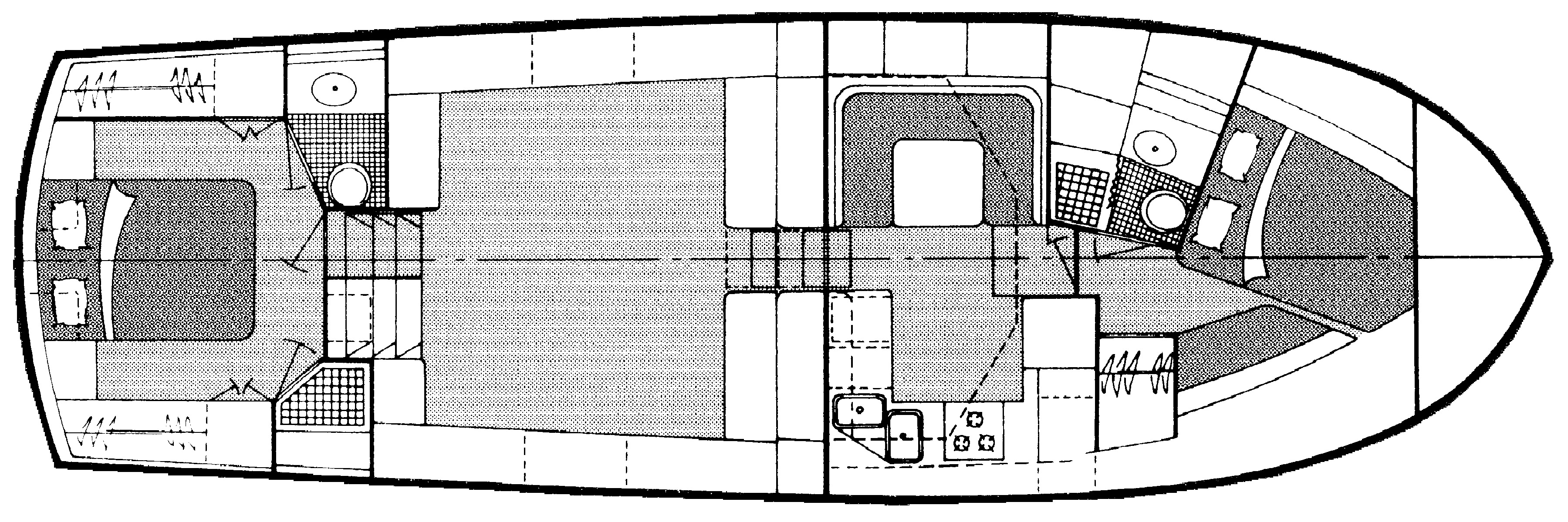 Symbol Yachts 44 MK II Sundeck floor plan