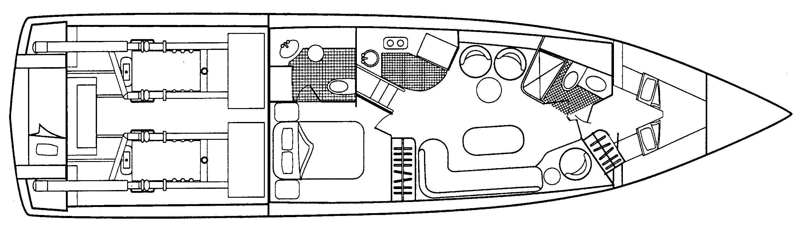 Tempest 60 Sport Yacht floor plan