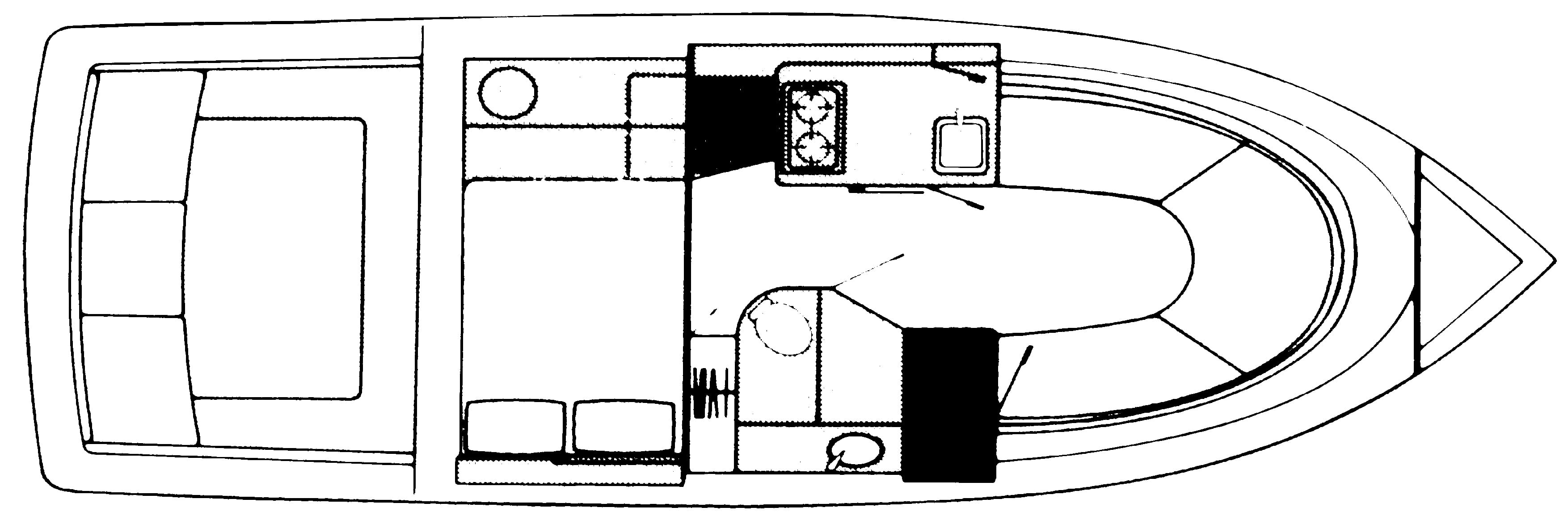 Tiara Yachts 2700 Continental floor plan