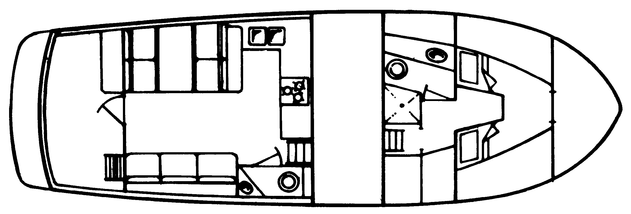 Tollycraft Yachts 37 Long Range Cruiser floor plan
