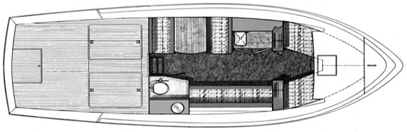 Trojan Yachts F-30 Express floor plan