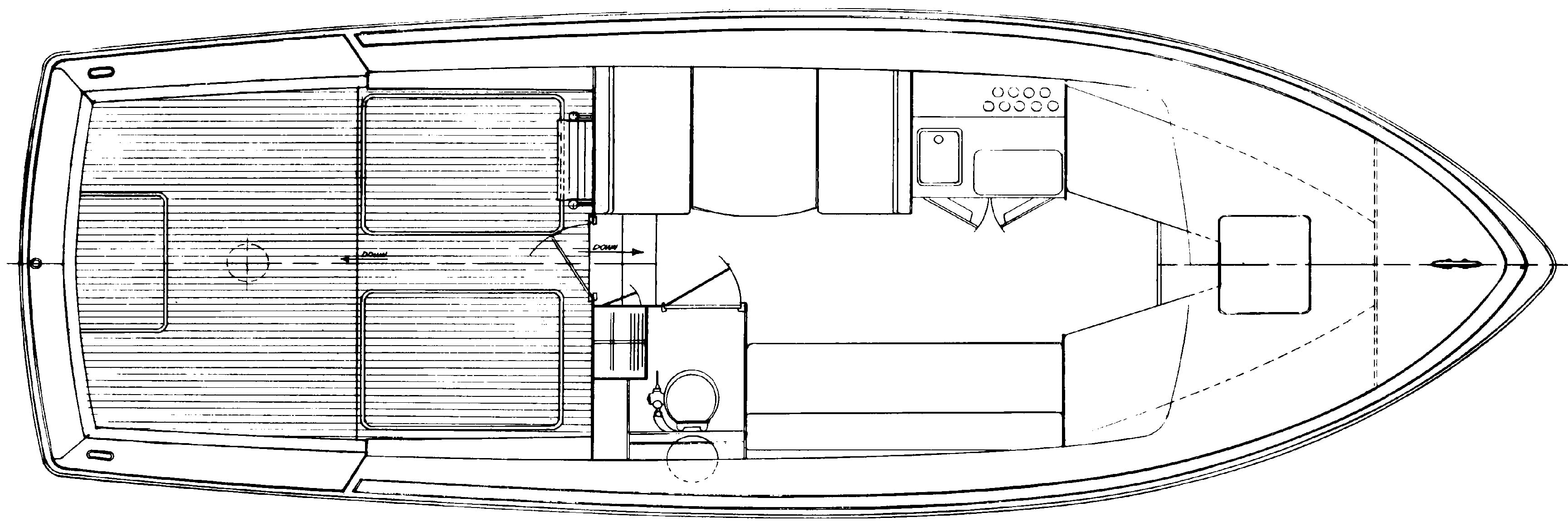 Trojan Yachts F-30 Sport Cruiser floor plan