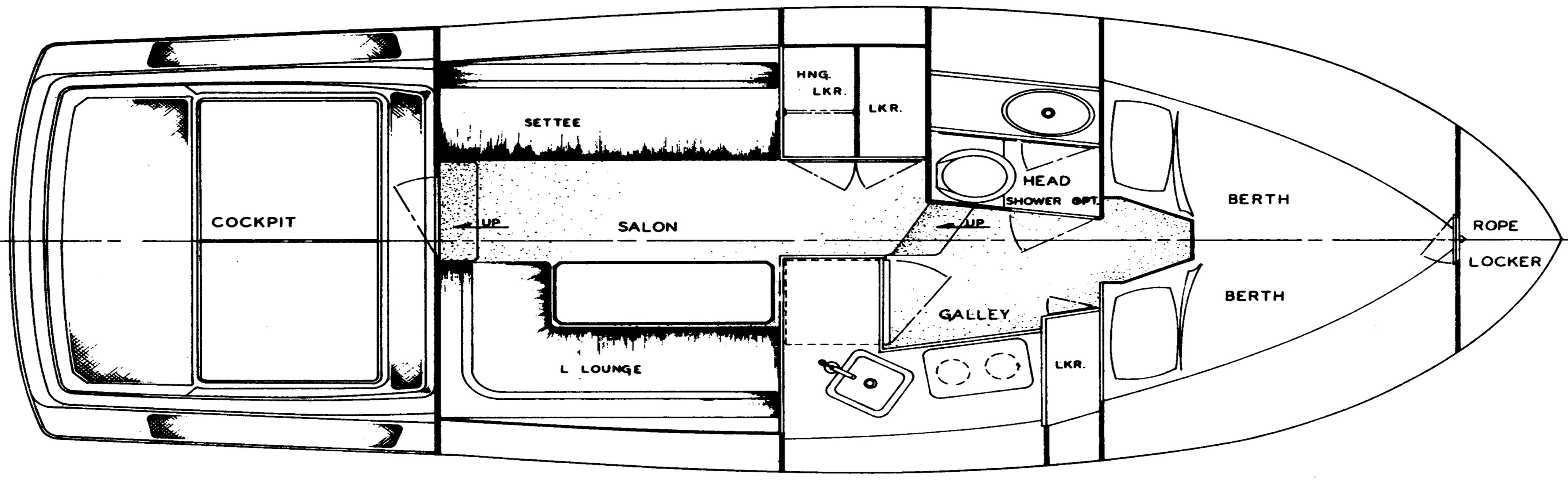 Uniflite 28 Mega floor plan