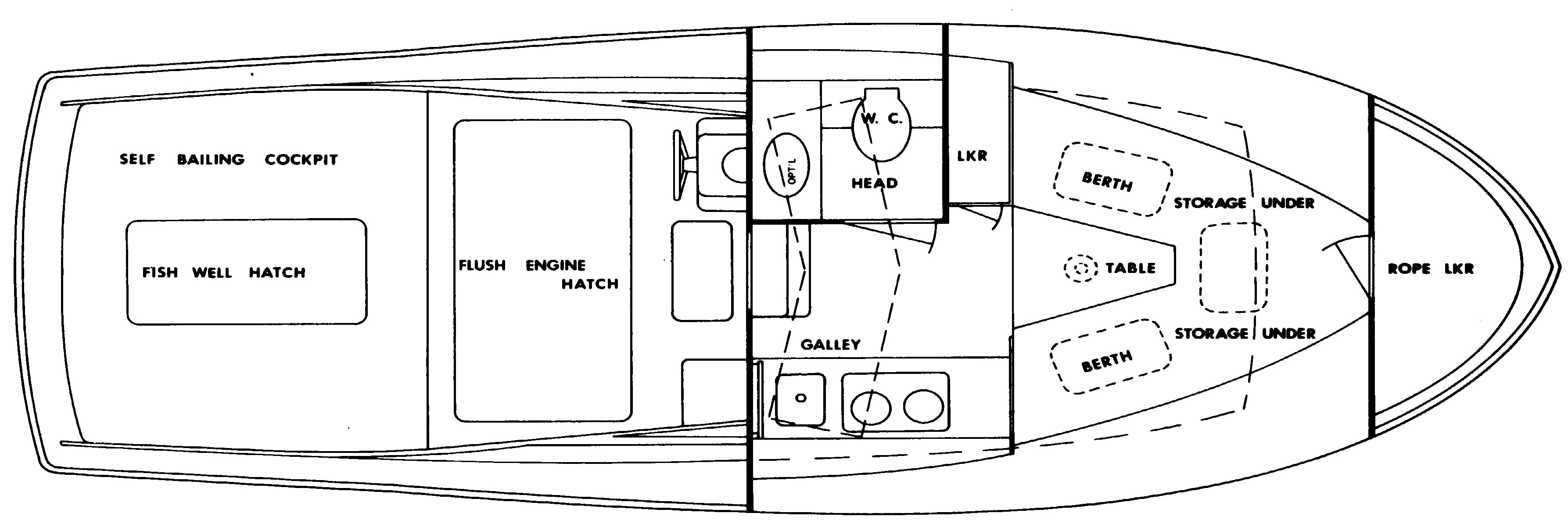 Uniflite 28 Salty Dog floor plan