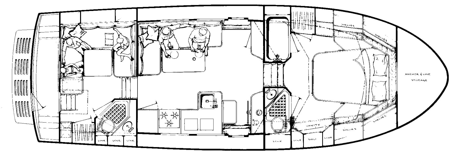 Albin 37 Palm Beach floor plan