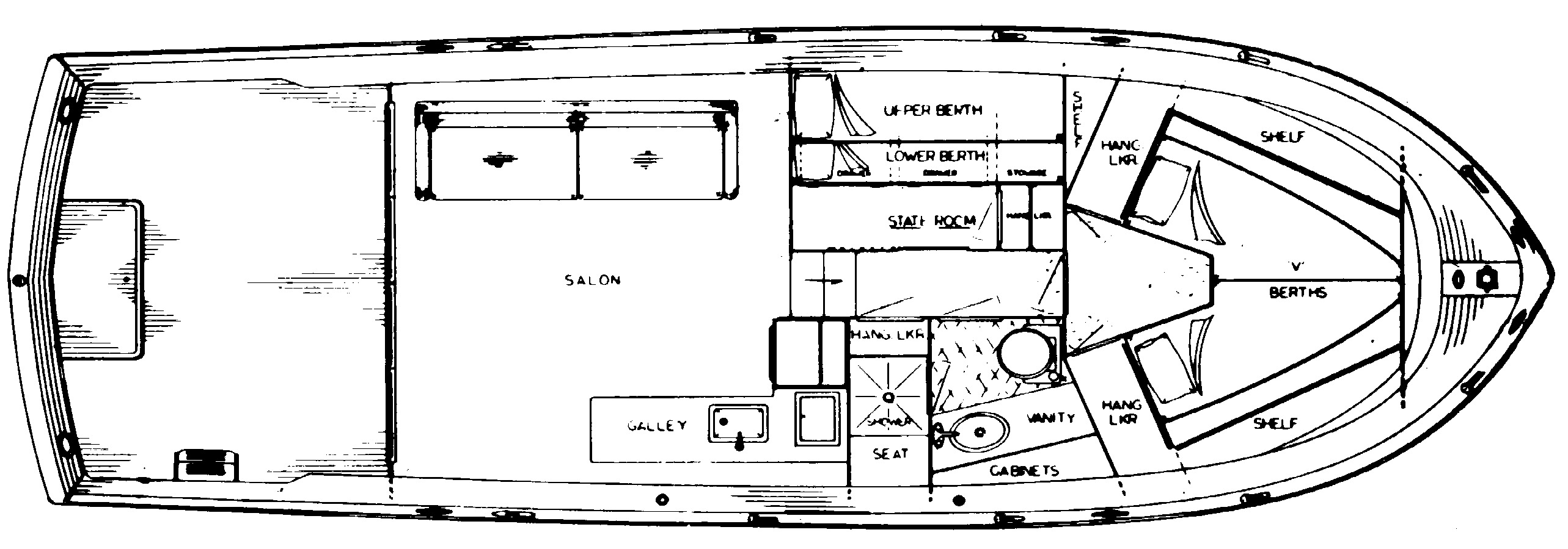 Viking Yachts 33 Convertible floor plan