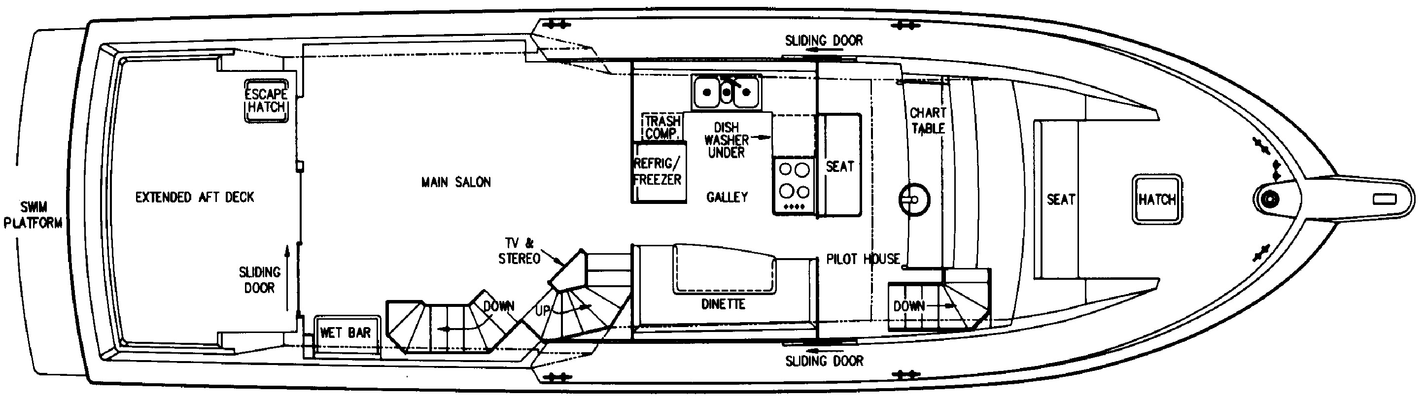 Viking Yachts 57 Motor Yacht floor plan