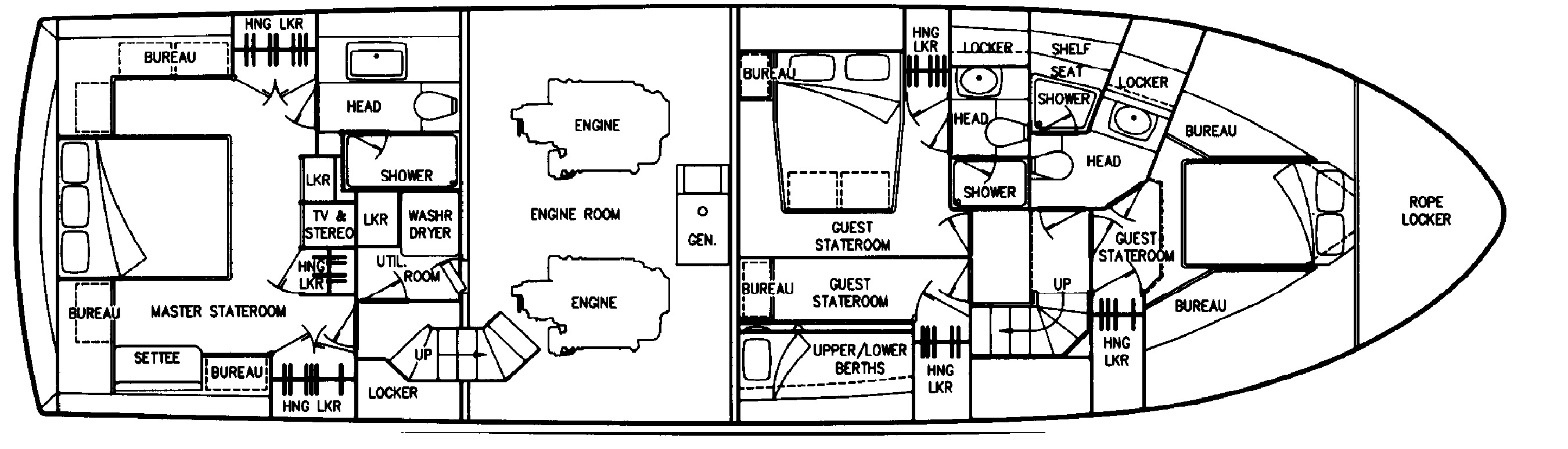 Viking Yachts 57 Motor Yacht floor plan