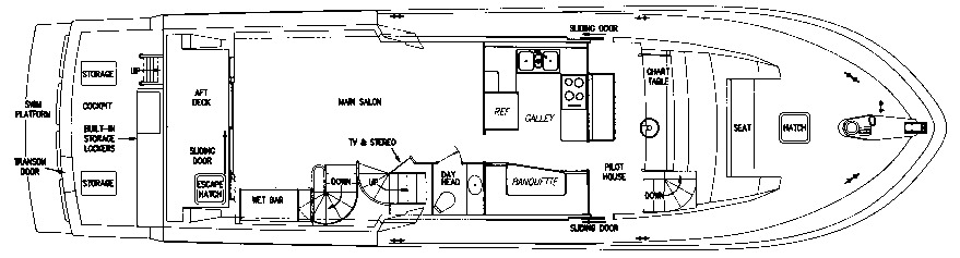 Viking Yachts 65 Cockpit Motor Yacht floor plan