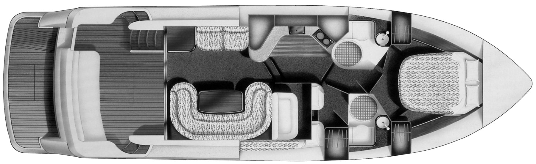 Viking Sport Cruisers 40 Flybridge floor plan