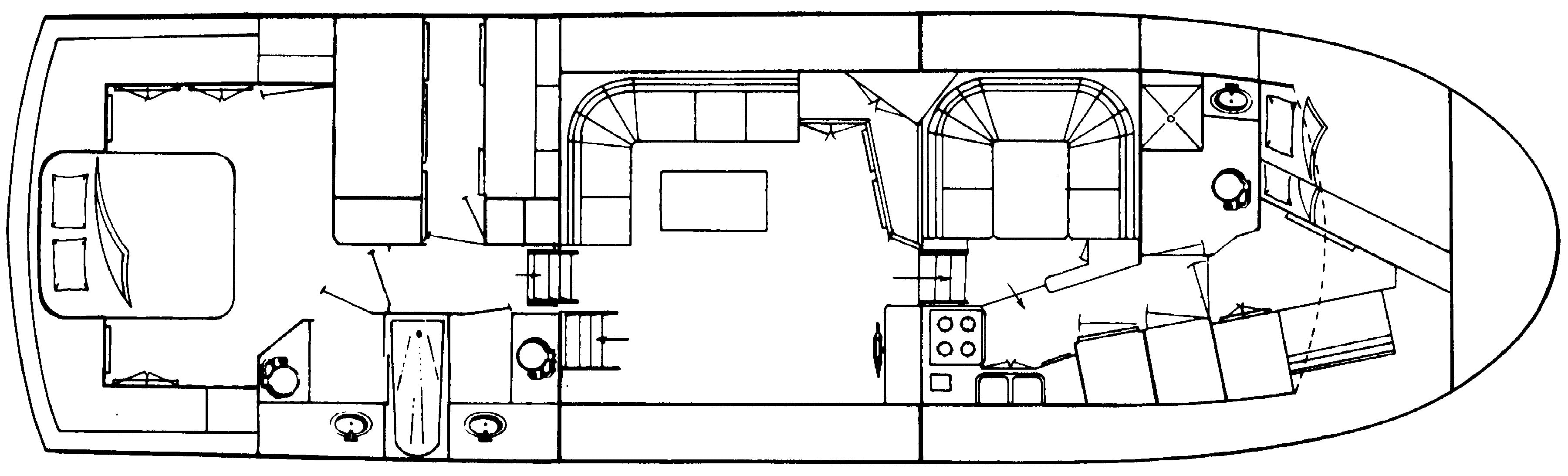 Vista 52 Motor Yacht floor plan