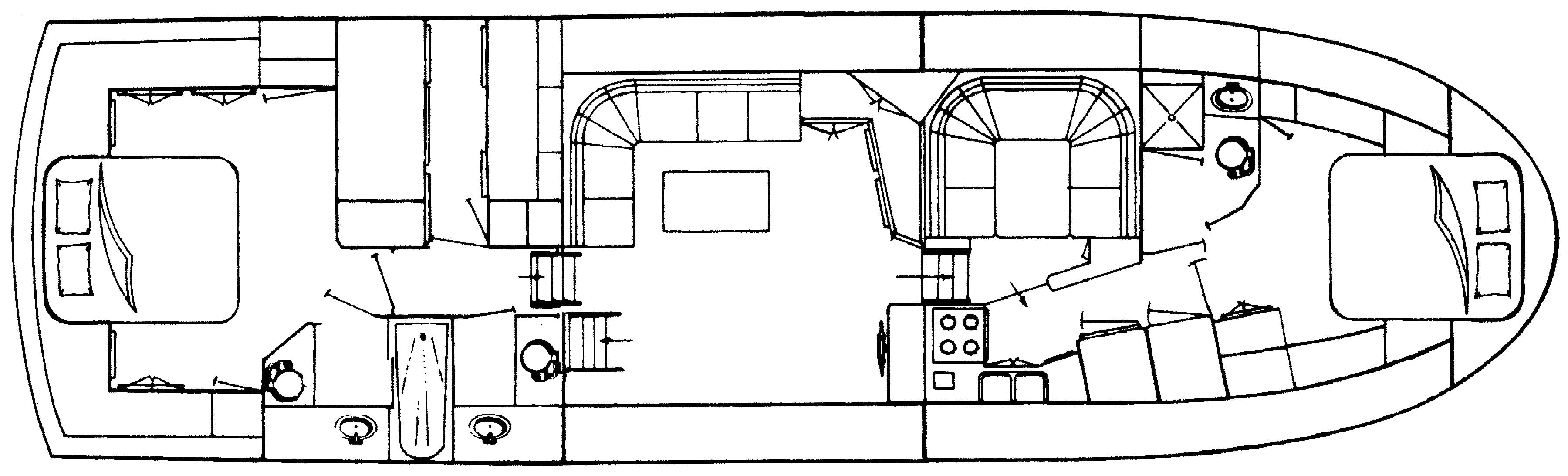 Vista 52 Motor Yacht floor plan