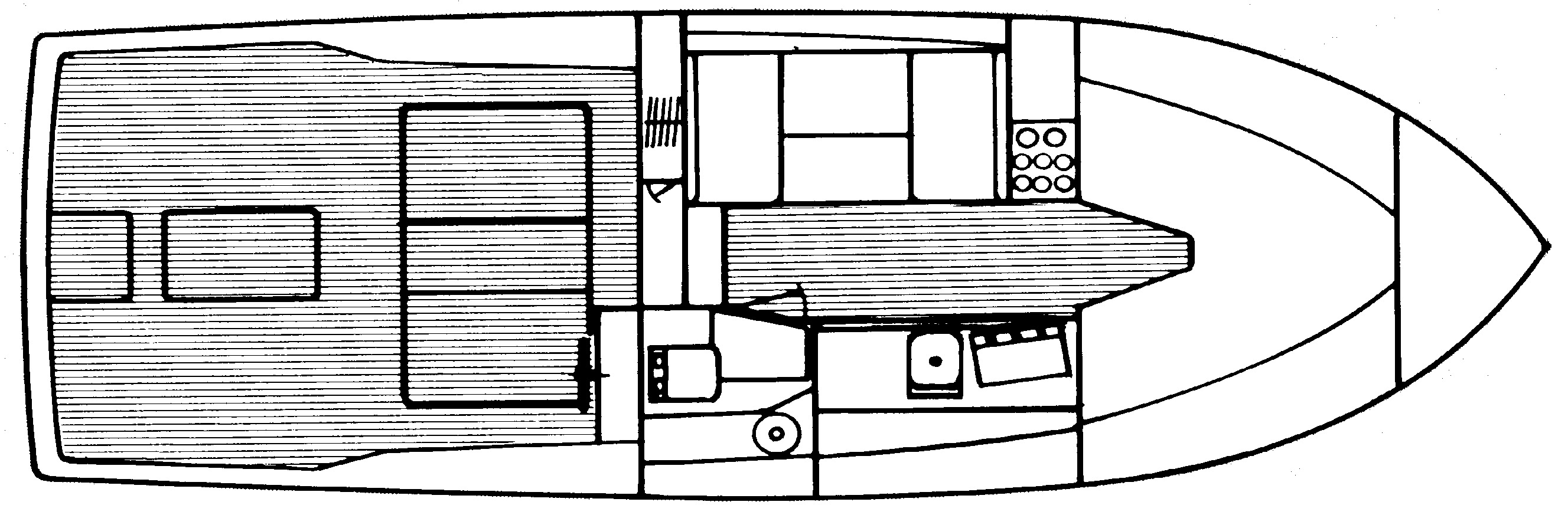 Wellcraft 288 Suncruiser; 2900 Express floor plan