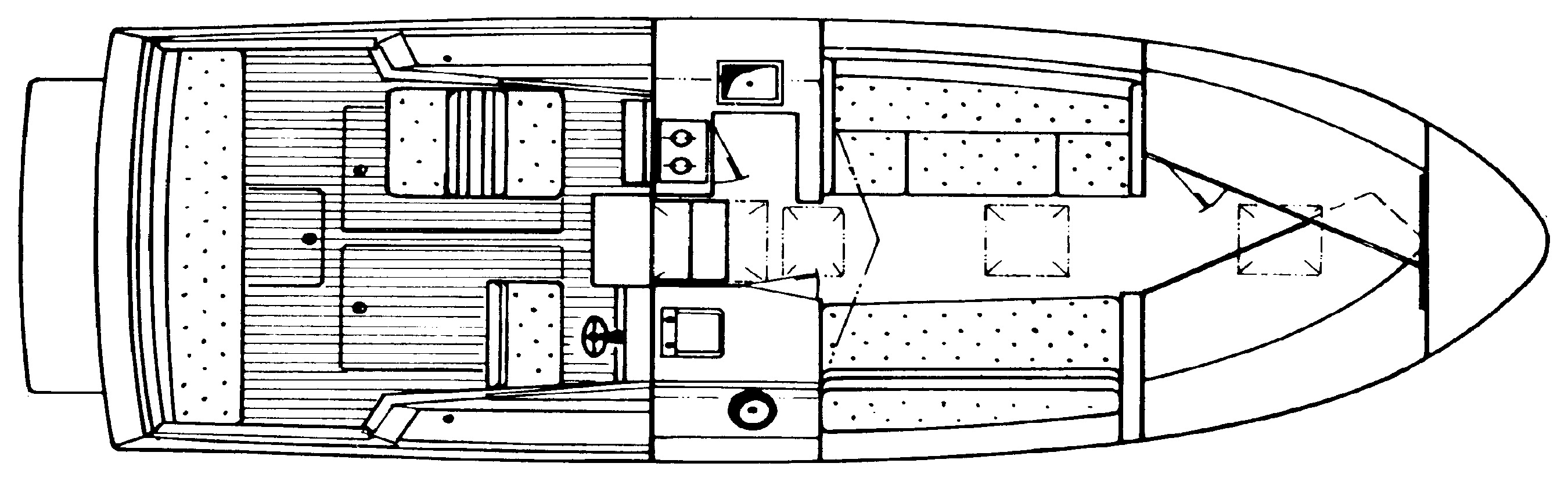 Wellcraft 310 Suncruiser; 3100 Express floor plan