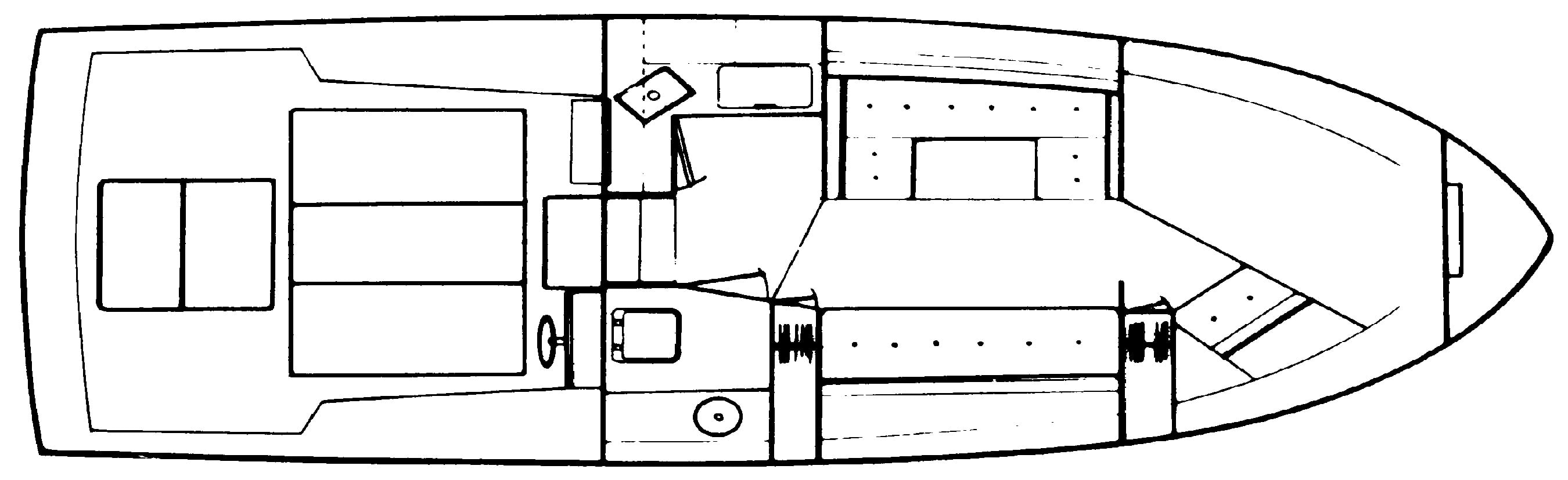 Wellcraft 310 Suncruiser; 3100 Express floor plan