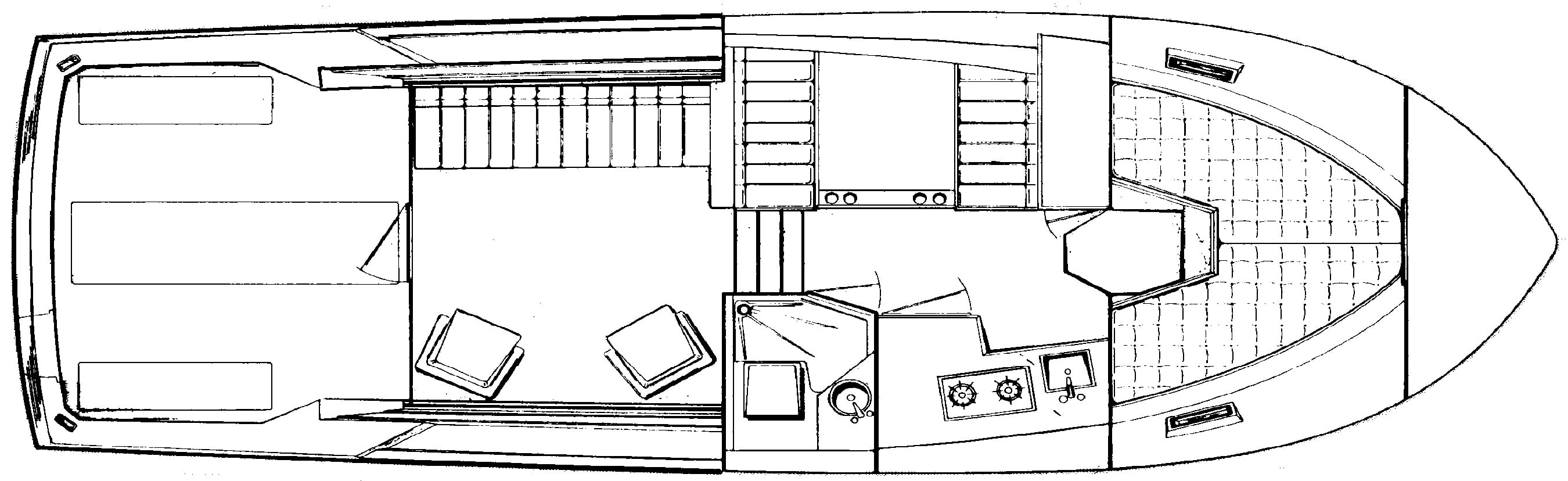 Wellcraft 3200 Sedan Bridge floor plan