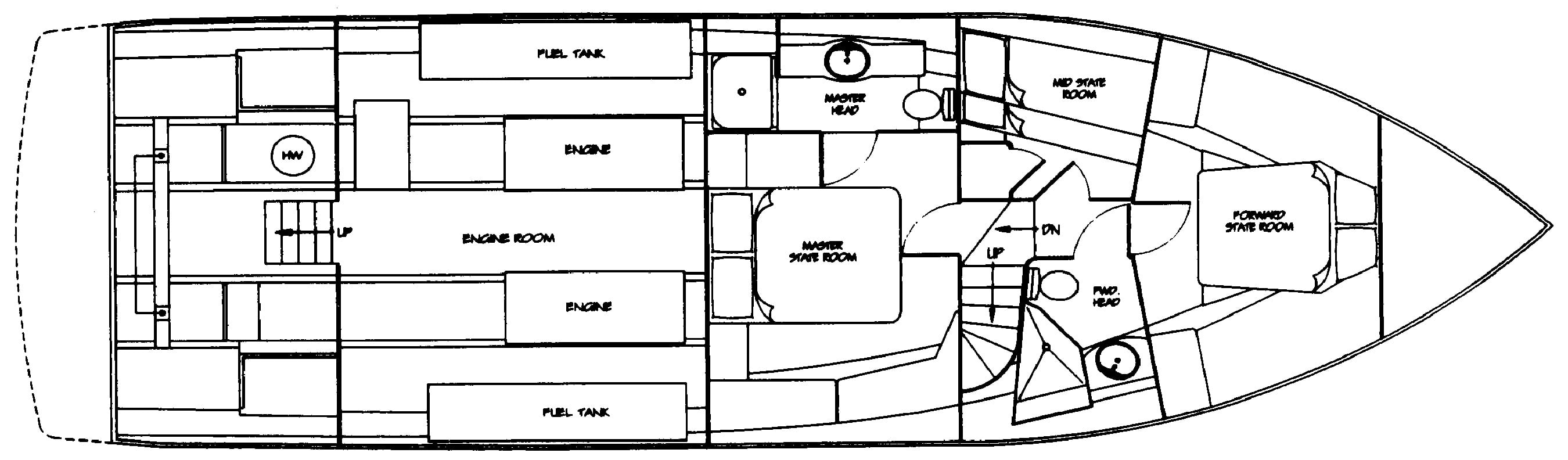 West Bay Yachts 52 Sonship floor plan