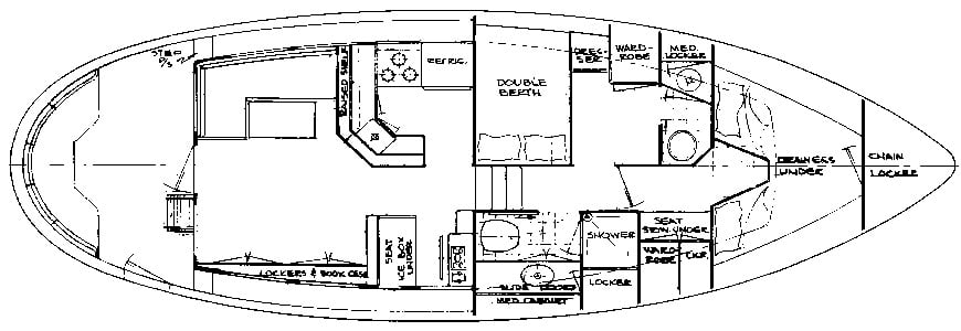 Willard 40 Trawler floor plan