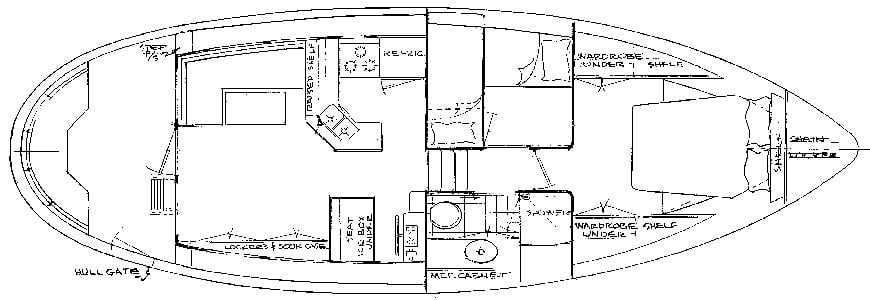 Willard 40 Trawler floor plan