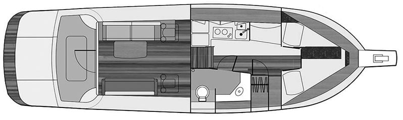 Marlow Mainship 32 floor plan