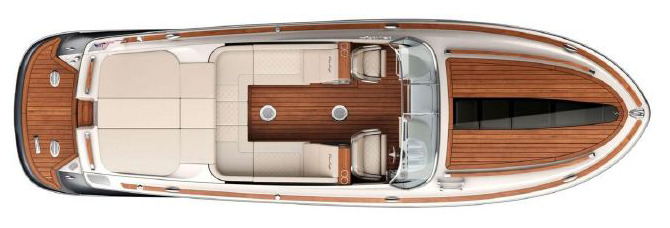 Chris Craft Yachts Corsair 34 floor plan