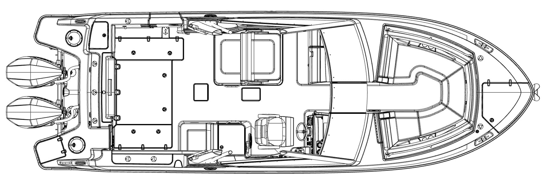 Boston Whaler 280 Vantage floor plan