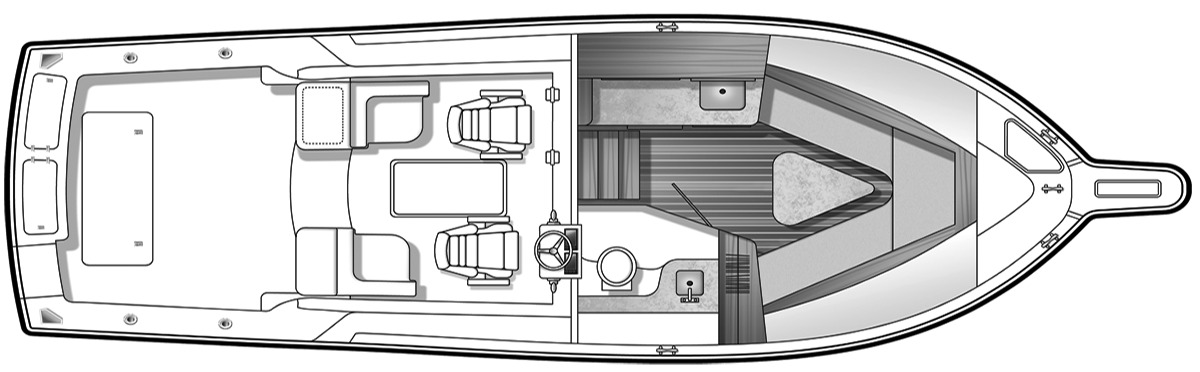 Albemarle Yachts 290 Express Fisherman floor plan