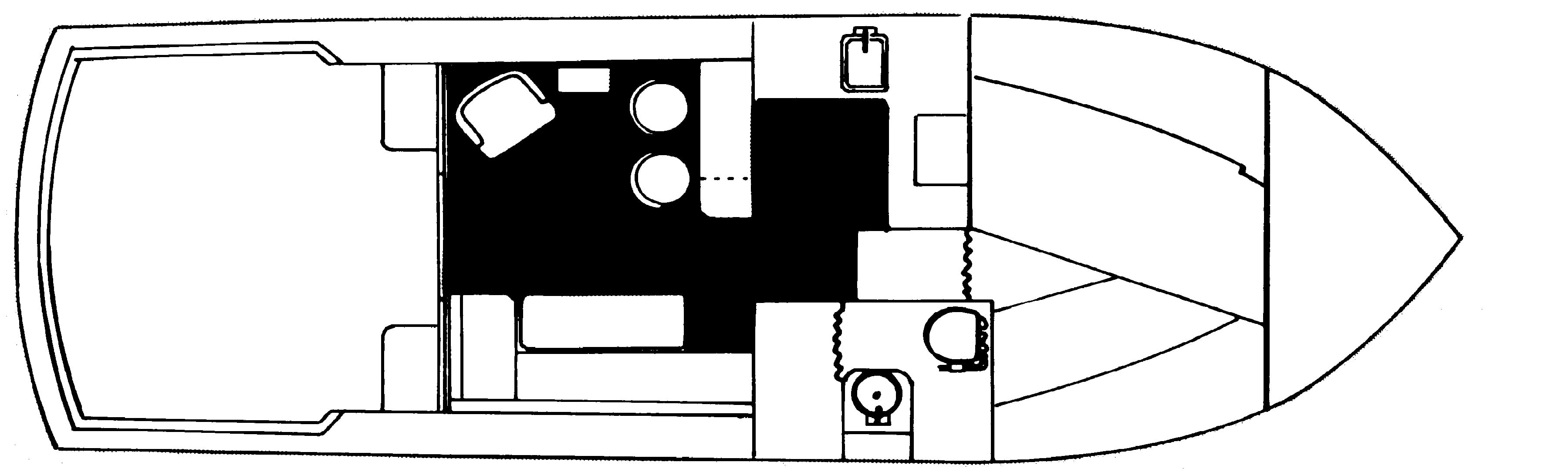 Albemarle Yachts 325 Convertible floor plan