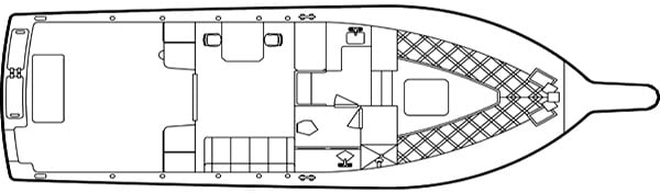 Albemarle Yachts 325 Convertible floor plan