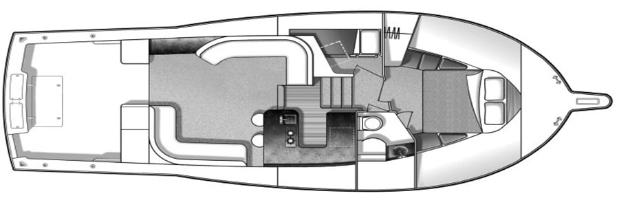 Albemarle Yachts 410 Convertible floor plan