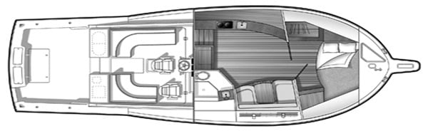 Albemarle Yachts 410 Express floor plan