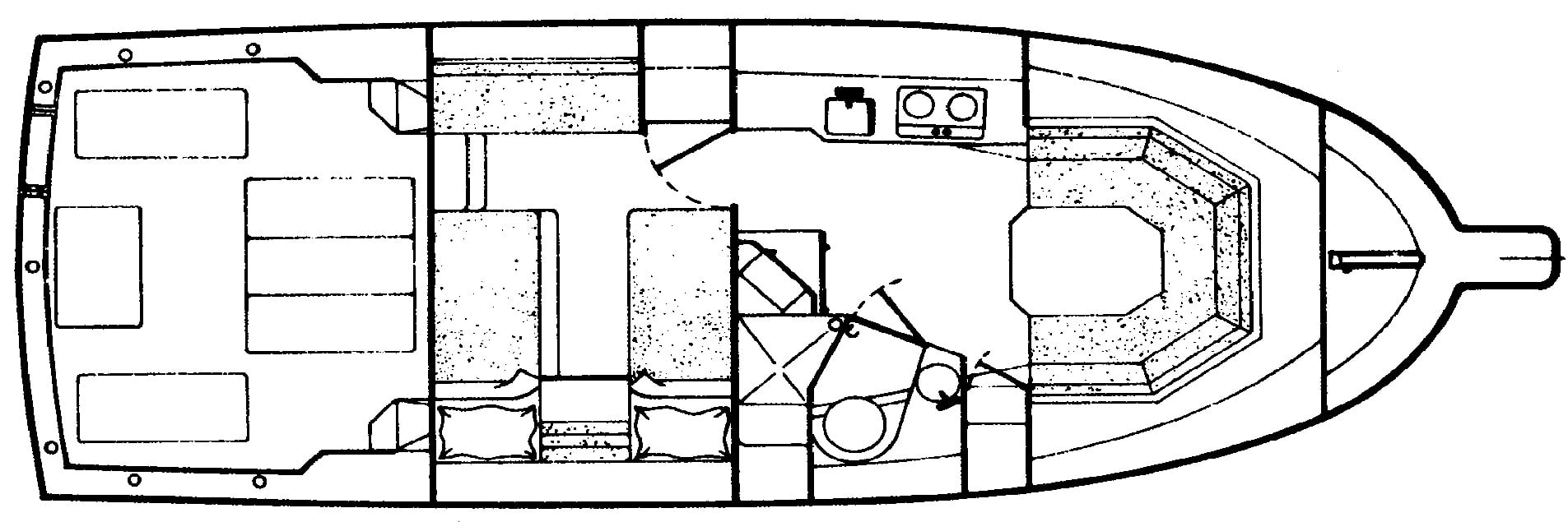Albin 32+2 Command Bridge floor plan