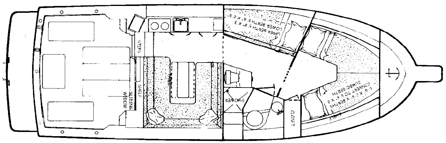 Albin 35 Command Bridge floor plan