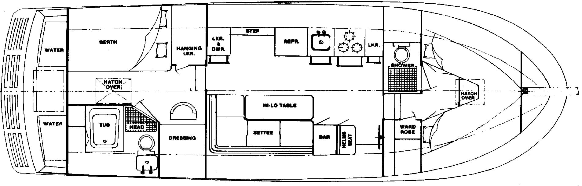 Albin 36 Trawler floor plan